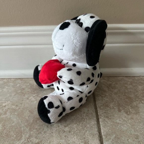 Plush Dalmatian Dog with Red Heart - Picture 3 of 4